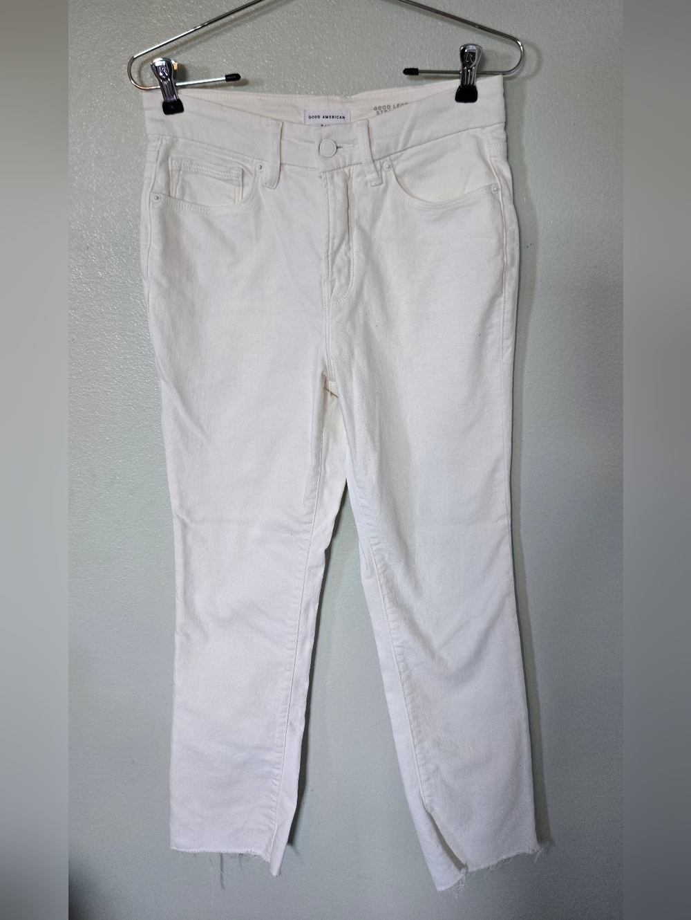 Good American | White Good Legs Straight Jeans Size 2